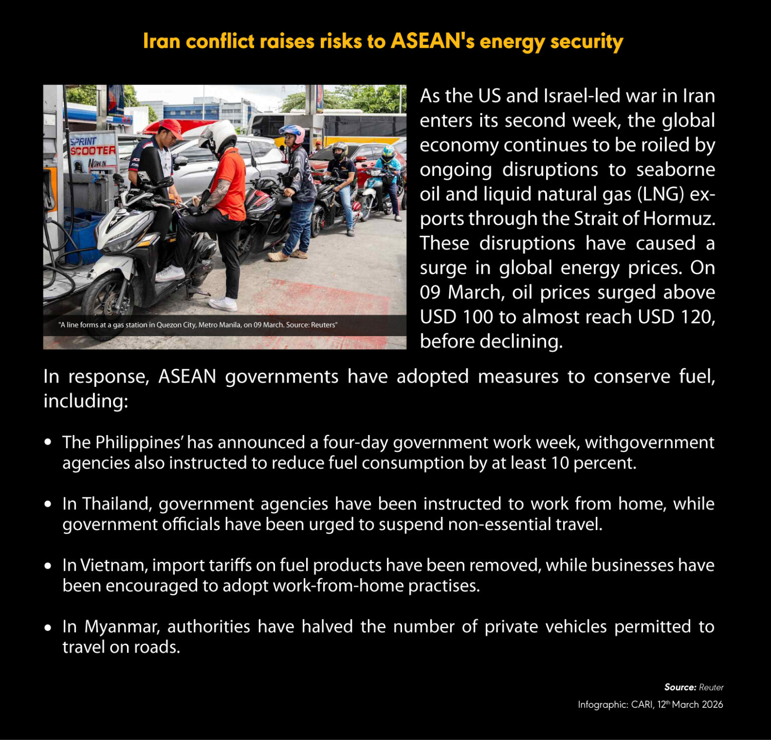 CARI Captures Issue 741: Disruptions to global energy supplies due to ...